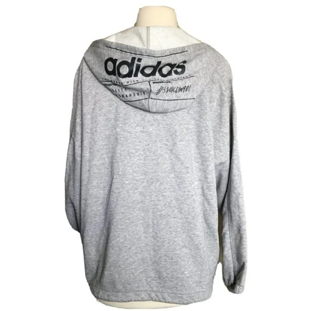 Adidas Quality Workmanship‎ Unisex Hoodie Size Small Gray